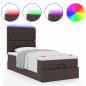 Preview: Ottoman-Bett mit Matratze Dunkelbraun 80x200 cm Stoff