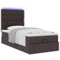 Preview: Ottoman-Bett mit Matratze Dunkelbraun 80x200 cm Stoff