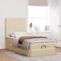 Preview: Ottoman-Bett mit Matratze Creme 90x190 cm Stoff