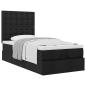 Preview: Ottoman-Bett mit Matratze Schwarz 80x200 cm Stoff