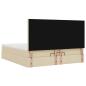 Preview: Ottoman-Bett mit Matratzen Creme 200x200 cm Stoff