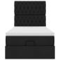 Preview: Ottoman-Bett mit Matratze Schwarz 90x190 cm Stoff