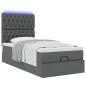 Preview: Ottoman-Bett mit Matratze Dunkelgrau 100x200 cm Stoff