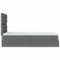Preview: Ottoman-Bett mit Matratze Dunkelgrau 100x200 cm Stoff