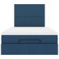 Preview: Ottoman-Bett mit Matratze Blau 120x190 cm Stoff