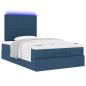 Preview: Ottoman-Bett mit Matratze Blau 120x200 cm Stoff
