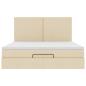 Preview: Ottoman-Bett mit Matratze Creme 180x200 cm Stoff