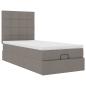 Preview: Ottoman-Bett mit Matratze Taupe 100x200 cm Stoff