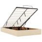 Preview: Ottoman-Bett mit Matratze Creme 120x200 cm Stoff