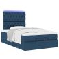Preview: Ottoman-Bett mit Matratze Blau 120x200 cm Stoff