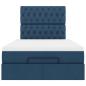 Preview: Ottoman-Bett mit Matratze Blau 120x200 cm Stoff
