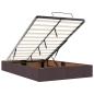 Preview: Ottoman-Bett mit Matratze Dunkelbraun 120x190 cm Stoff