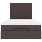 Preview: Ottoman-Bett mit Matratze Dunkelbraun 120x190 cm Stoff