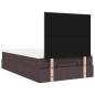Preview: Ottoman-Bett mit Matratze Dunkelbraun 120x190 cm Stoff