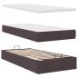 Preview: Ottoman-Bett mit Matratze Dunkelbraun 90x190 cm Stoff