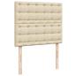 Preview: Ottoman-Bett mit Matratze Creme 120x200 cm Stoff