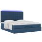 Preview: Ottoman-Bett mit Matratze Blau 180x200 cm Stoff