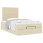 Preview: Ottoman-Bett mit Matratze Creme 120x190 cm Stoff