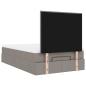 Preview: ARDEBO.de - Ottoman-Bett mit Matratze Taupe 120x190 cm Stoff
