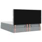 Preview: Ottoman-Bett mit Matratzen Hellgrau 200x200 cm Stoff