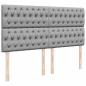 Preview: Ottoman-Bett mit Matratzen Hellgrau 200x200 cm Stoff
