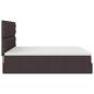 Preview: Ottoman-Bett mit Matratzen Dunkelbraun 200x200 cm Stoff