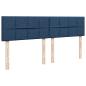 Preview: Ottoman-Bett mit Matratzen Blau 200x200 cm Stoff