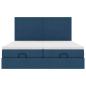 Preview: Ottoman-Bett mit Matratzen Blau 180x200 cm Stoff