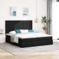 Preview: Ottoman-Bett mit Matratzen Schwarz 180x200 cm Stoff