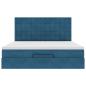 Preview: Ottoman-Bett mit Matratzen Dunkelblau 180x200 cm Samt