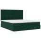Preview: Ottoman-Bett mit Matratzen Dunkelgrün 200x200 cm Samt