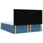 Preview: Ottoman-Bett mit Matratzen Dunkelblau 180x200 cm Samt