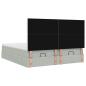 Preview: Ottoman-Bett mit Matratzen Hellgrau 180x200 cm Samt