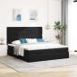 Preview: Ottoman-Bett mit Matratzen Schwarz 200x200 cm Samt