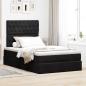 Preview: Ottoman-Bett mit Matratzen Schwarz 120x190 cm Samt