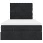 Preview: Ottoman-Bett mit Matratzen Schwarz 120x190 cm Samt