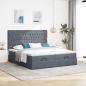 Preview: Ottoman-Bett mit Matratzen Dunkelgrau 160x200 cm Samt