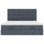Preview: Ottoman-Bett mit Matratzen Dunkelgrau 160x200 cm Samt