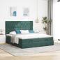 Preview: Ottoman-Bett mit Matratzen Dunkelgrün 160x200 cm Samt