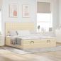 Preview: Ottoman-Bett mit Matratzen Creme 160x200 cm Stoff
