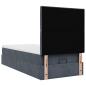 Preview: Ottoman-Bett mit Matratzen Dunkelgrau 90x190 cm Samt