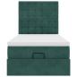 Preview: Ottoman-Bett mit Matratzen Dunkelgrün 90x200 cm Samt