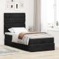 Preview: Ottoman-Bett mit Matratzen Schwarz 90x200 cm Samt