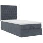 Preview: Ottoman-Bett mit Matratzen Dunkelgrau 80x200 cm Samt