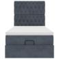 Preview: Ottoman-Bett mit Matratzen Dunkelgrau 80x200 cm Samt