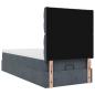 Preview: Ottoman-Bett mit Matratzen Dunkelgrau 80x200 cm Samt
