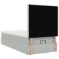 Preview: Ottoman-Bett mit Matratzen Hellgrau 80x200 cm Samt