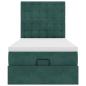 Preview: Ottoman-Bett mit Matratzen Dunkelgrün 100x200 cm Samt