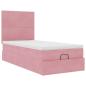 Preview: Ottoman-Bett mit Matratzen Rosa 100x200 cm Samt