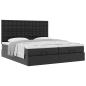 Preview: Ottoman-Bett mit Matratzen Schwarz 160x200 cm Kunstleder
